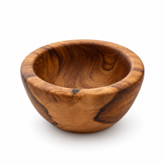 Regular olive wood bowl RIZES CRETE, front view