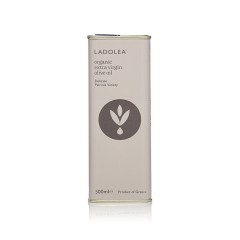 Huile d'olive extra vierge Bio Patrinia 500ml Ladolea vue de face