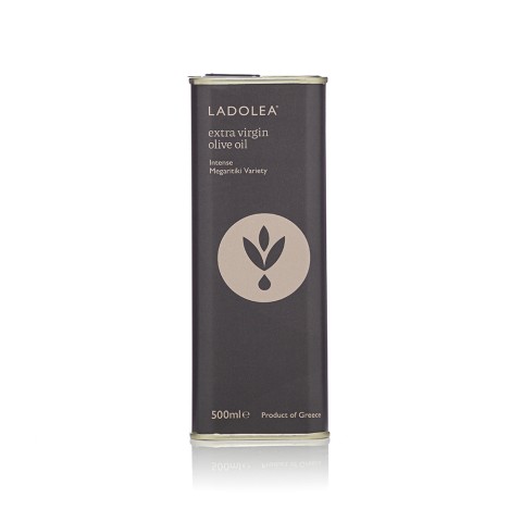 Huile d'olive extra vierge Megaritiki 500ml Ladolea vue de face