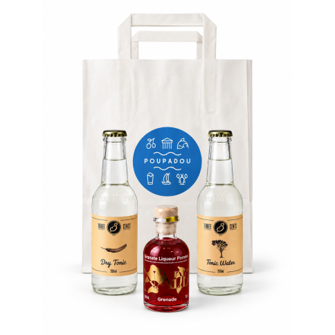 Coffret cadeau "Grenade Tonic" POUPADOU, vu de face
