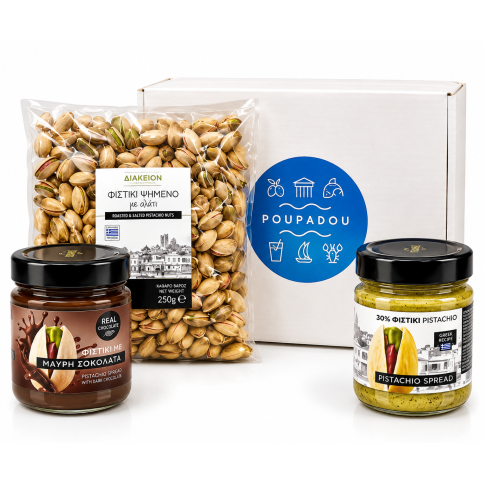 Coffret cadeau "Pistache d'Égine" POUPADOU, vu de face