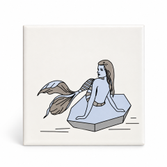 Dessous de verre en céramique Mermaid A FUTURE Perfect, vu de haut