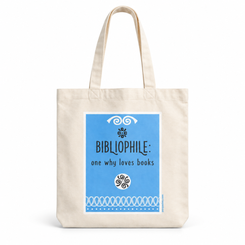 Πάνινη τσάντα Ecru Bibliophile AHGB, μπροστινή όψη