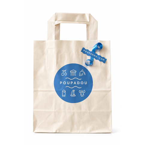 Sac kraft cadeau POUPADOU, taille: small
