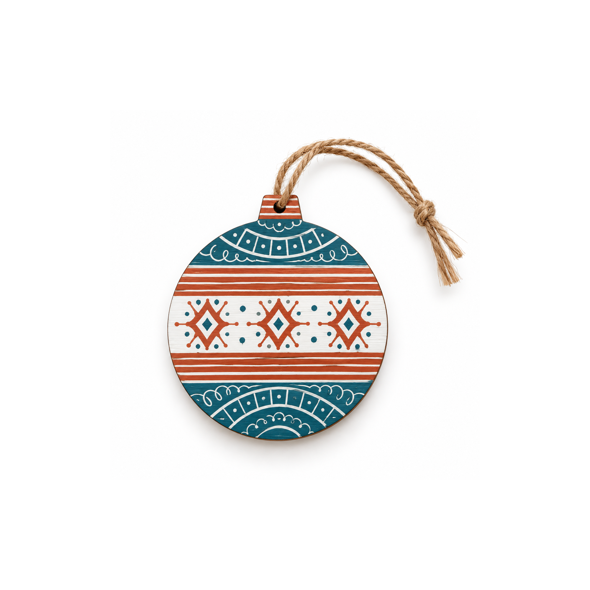 Suspension de Noël en bois – Noël en Grèce bleu, POUPADOU