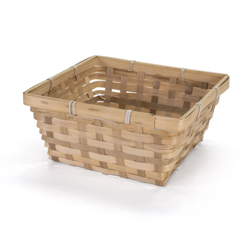 Fill-Your-Own Gift Basket square natural POUPADOU, front view