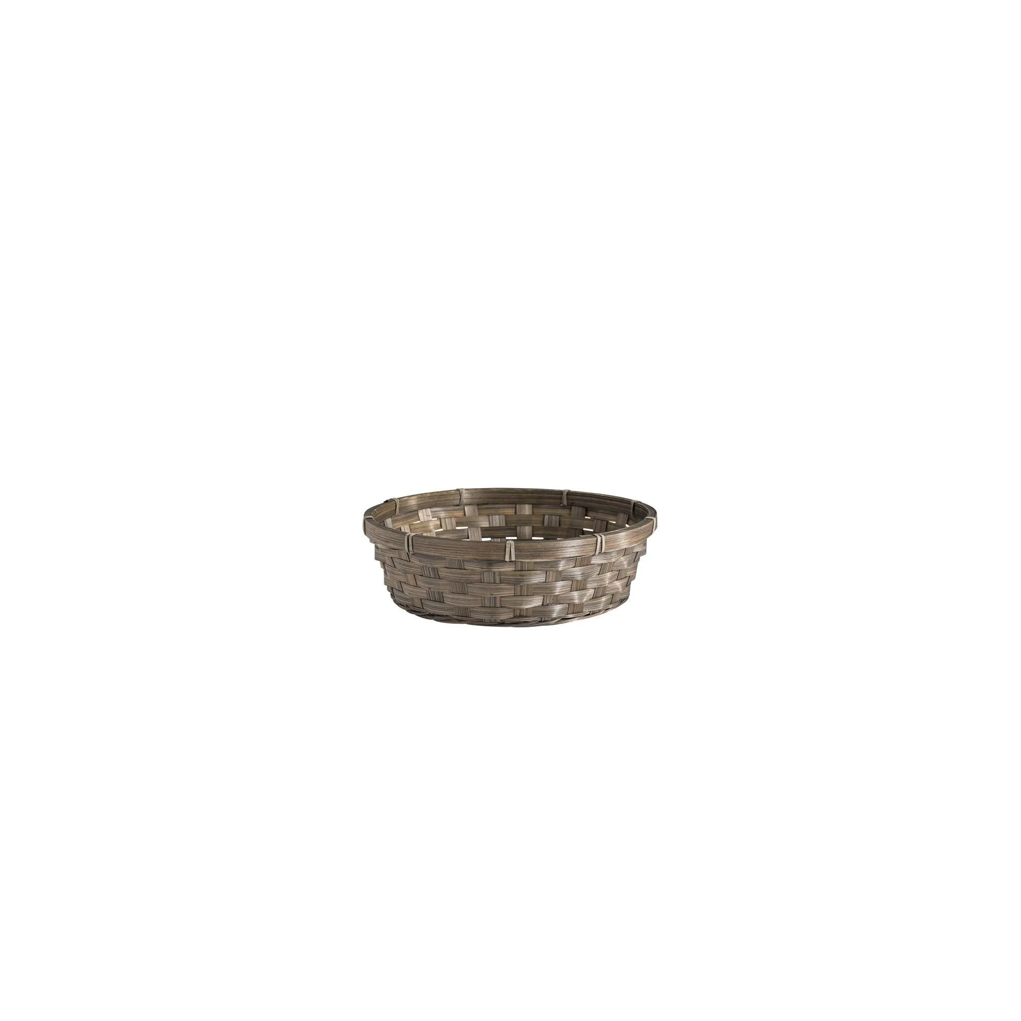 Fill-Your-Own Gift Basket round green natural POUPADOU, front view