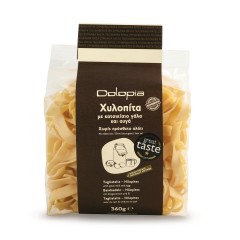 Hilopites pâtes grecques au lait de chèvre et oeufs 360g Dolopia, vue de face