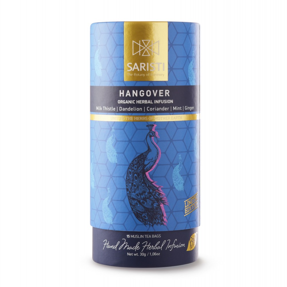 Infusion bio Hangover, coffret luxe de 15 sachets SARISTI