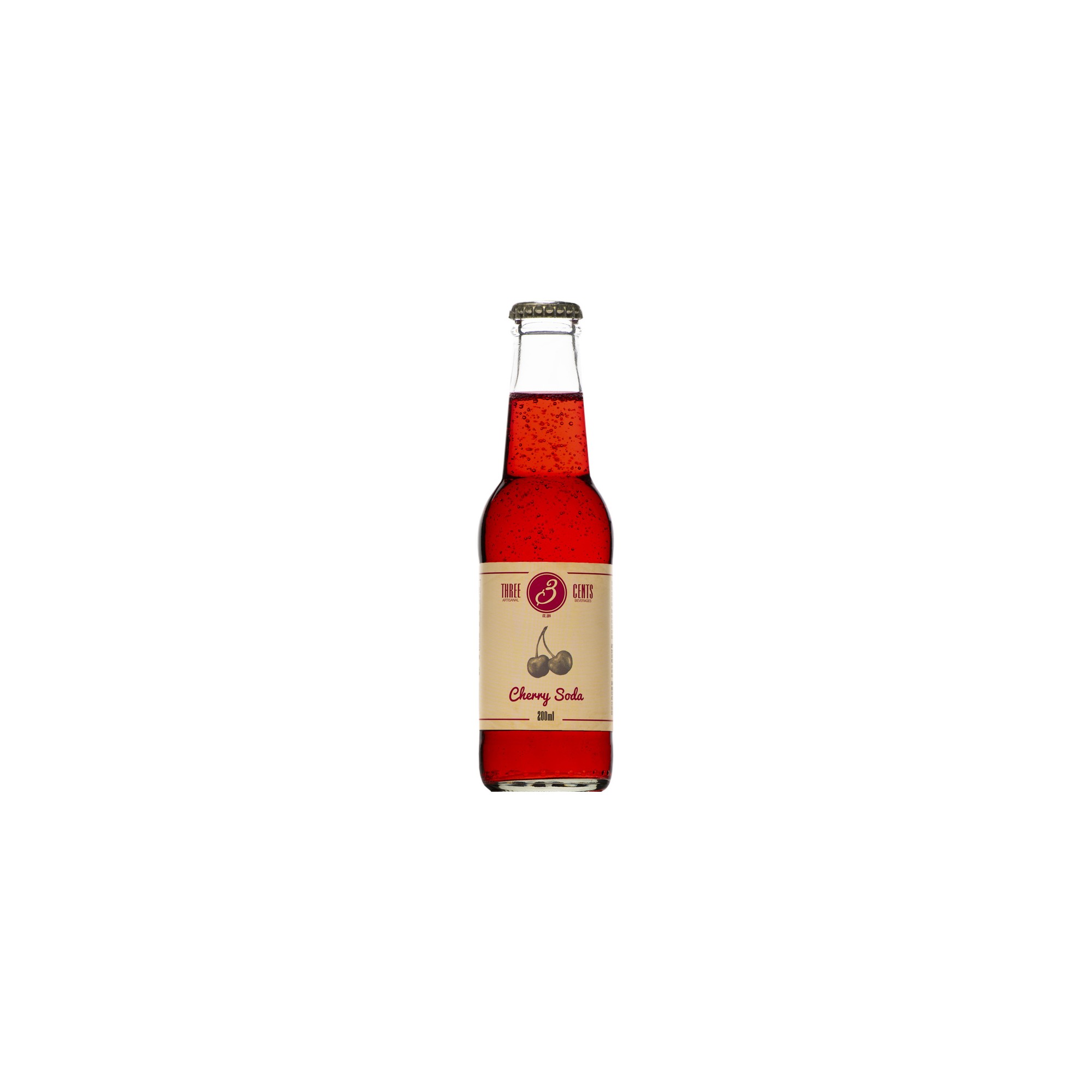 Cherry Soda 200ml THREE CENTS front view