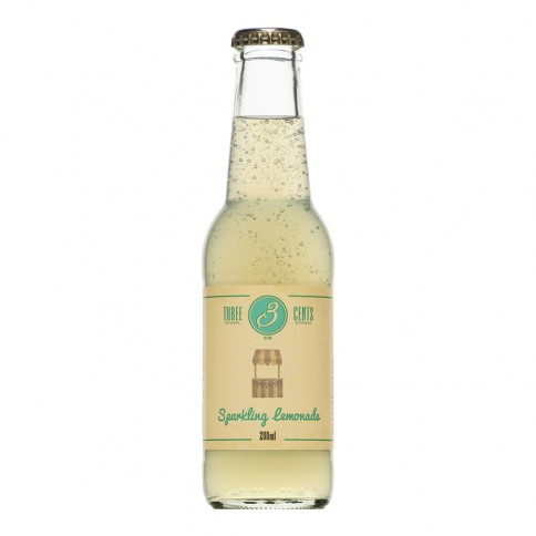 Bouteille de limonade "Sparkling Lemonade" Three Cents en bouteille de 20 cl, vue de face