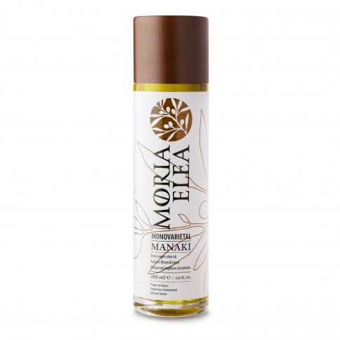 Huile d’olive monovariétale Manaki 200ml Olive Vision vue de face Huile d’olive monovariétale Manaki 200ml Olive Vision vue de face