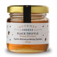 Pot de miel de Grèce à la truffe noire Melicera, 100g vu de face.