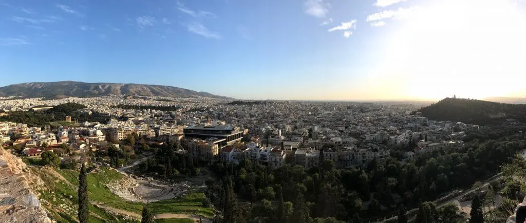 Panorama de la ville vu de l’acropole
