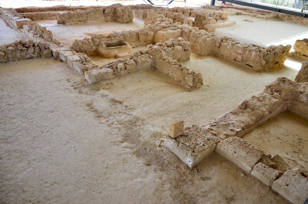 Vue des ruines grecques du Palais de Nestor en Messénie dans le Péloponnèse, Grèce.