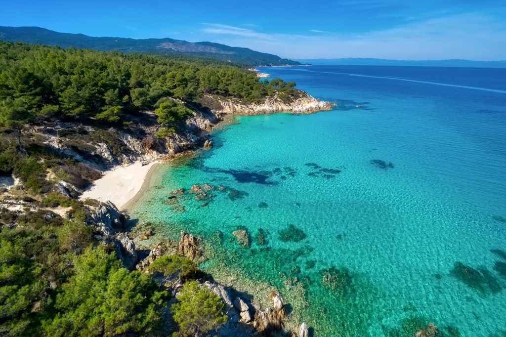 La plage de Kavourotripes en Chalcidique