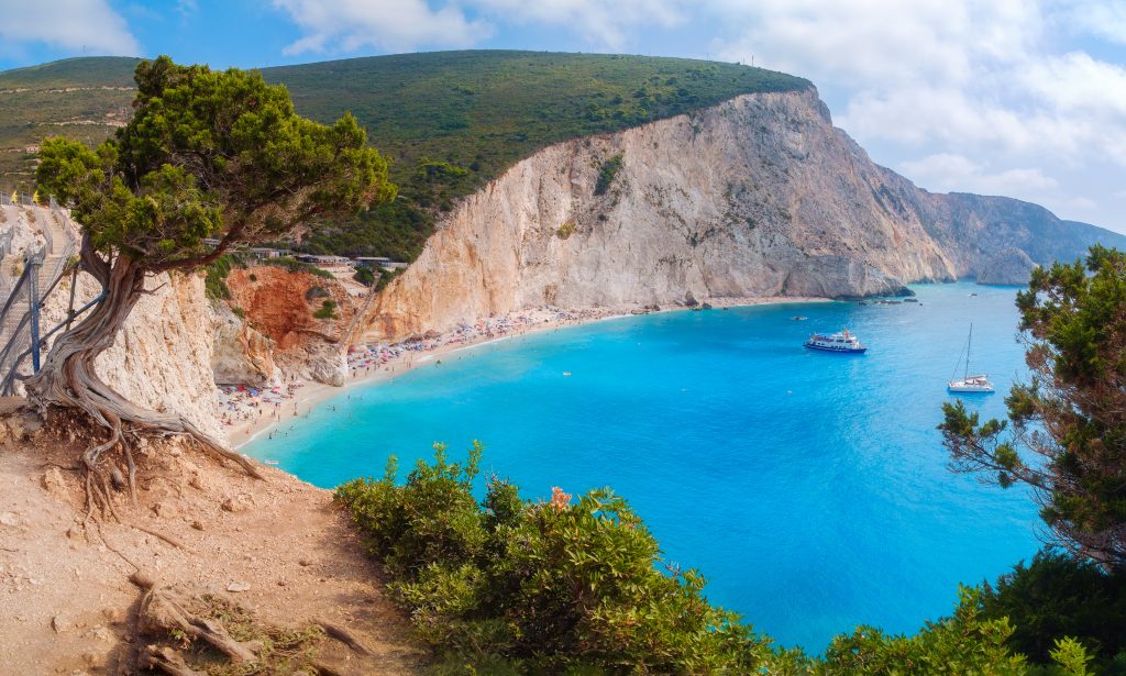 La plage de Porto Katsiki sur l'île de Leucade