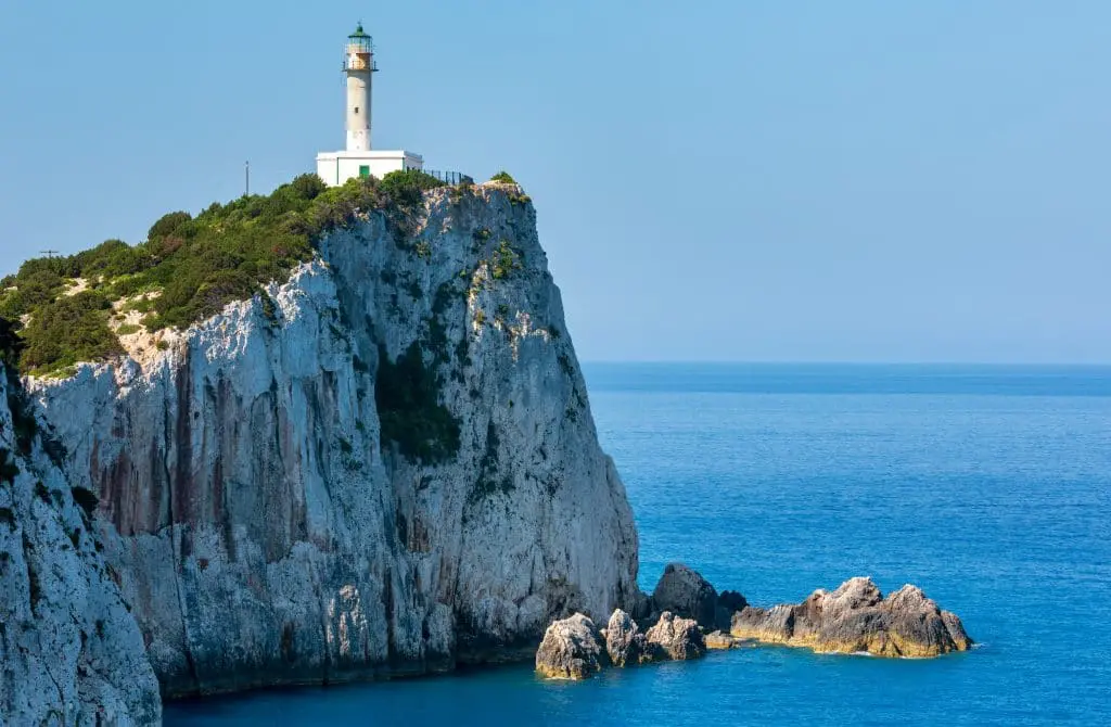 Le cap Lefkata d'où Sappho s'est jetée dans la mer