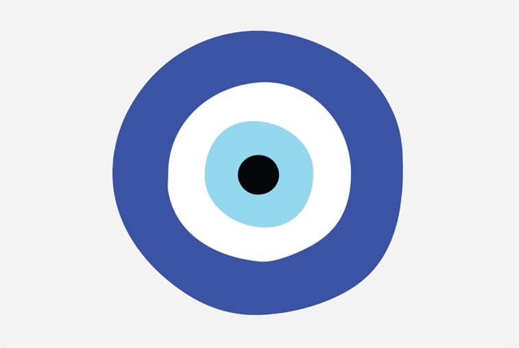 Greek eye, symbol very present in Greece and Aegean protecting the wearer