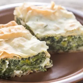 Spanakopita or spinach pie