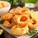 Calamars frits avec du citron recette