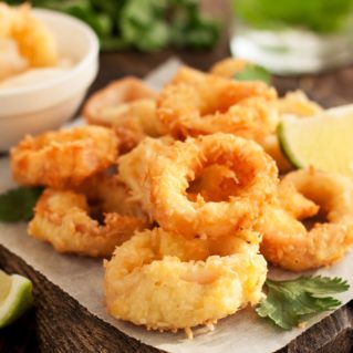 Calamars frits avec du citron recette