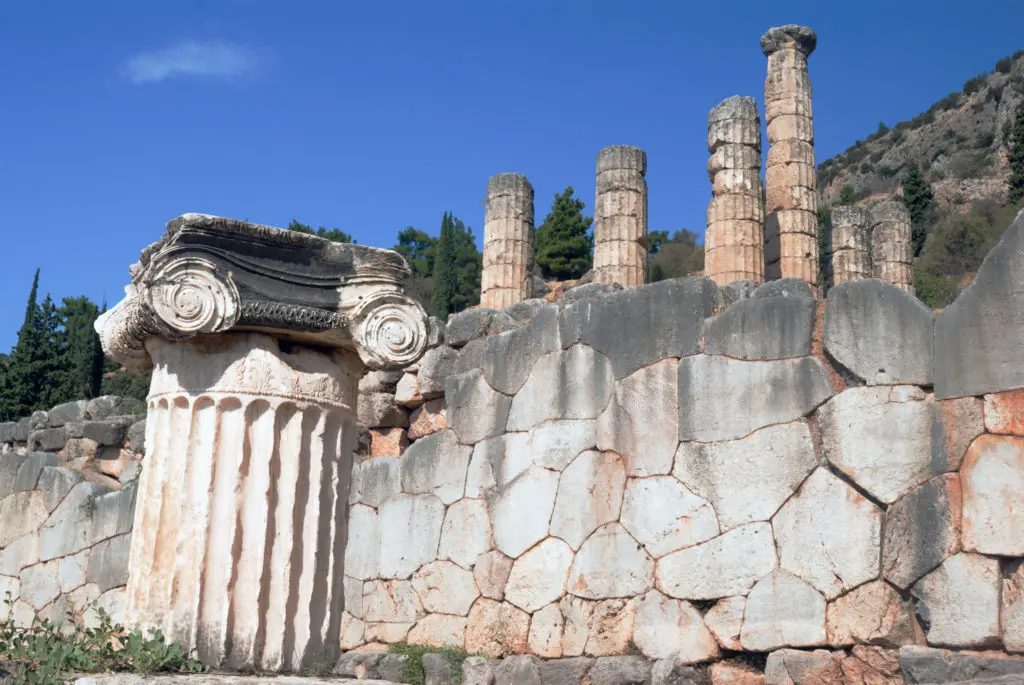 The ancient sanctuary of Delphi near Amfissa