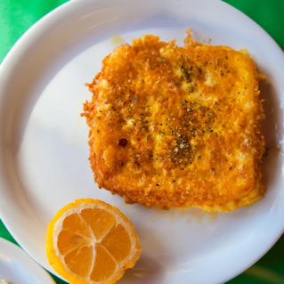 Saganaki, the greek fried cheese