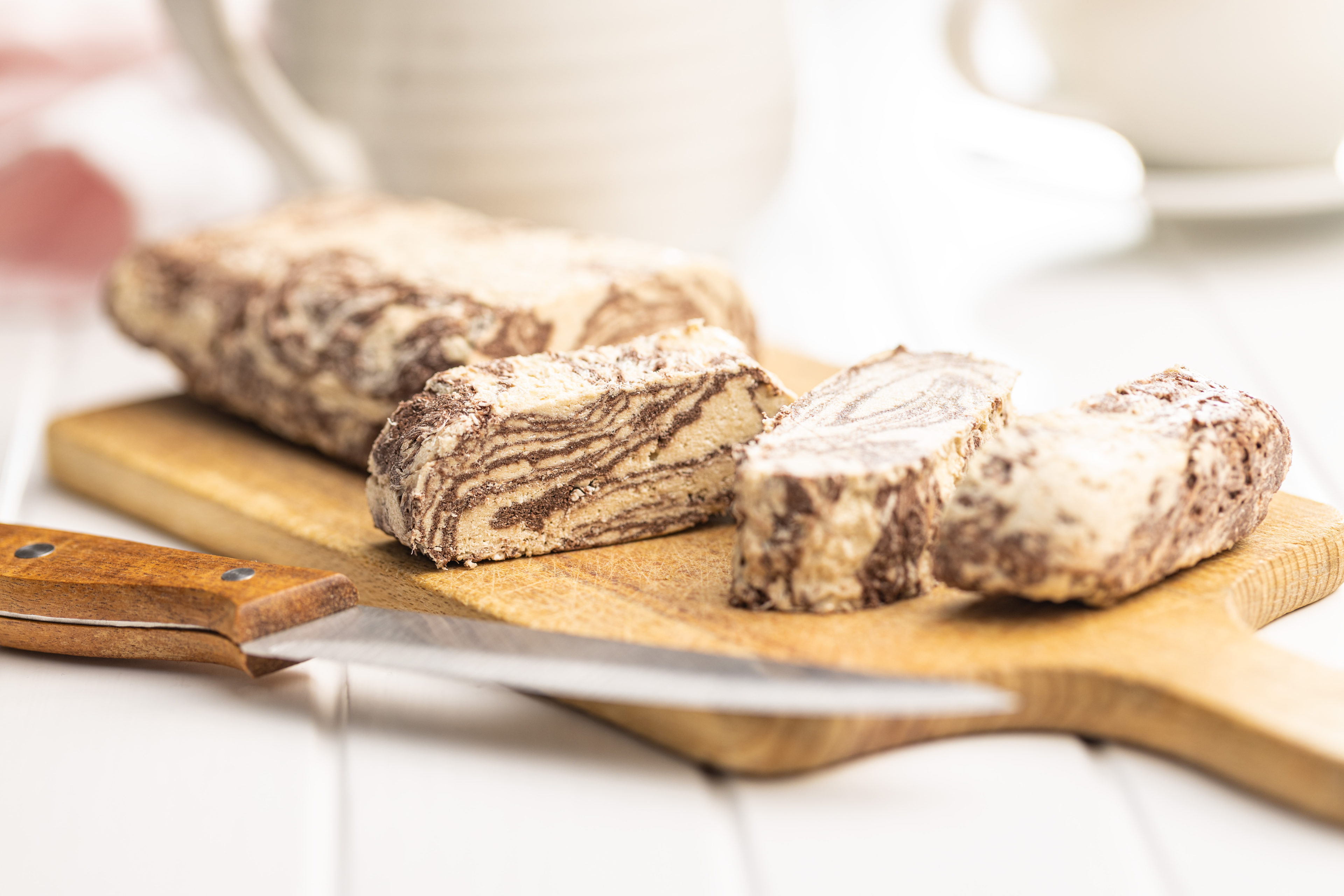 Halva au cacao à base de tahini