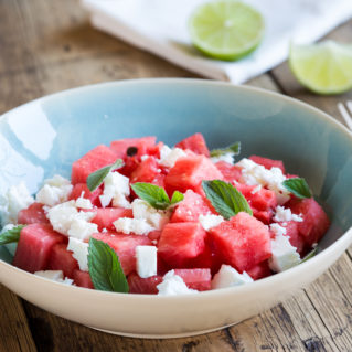 Watermelon salad with greek feta DPO